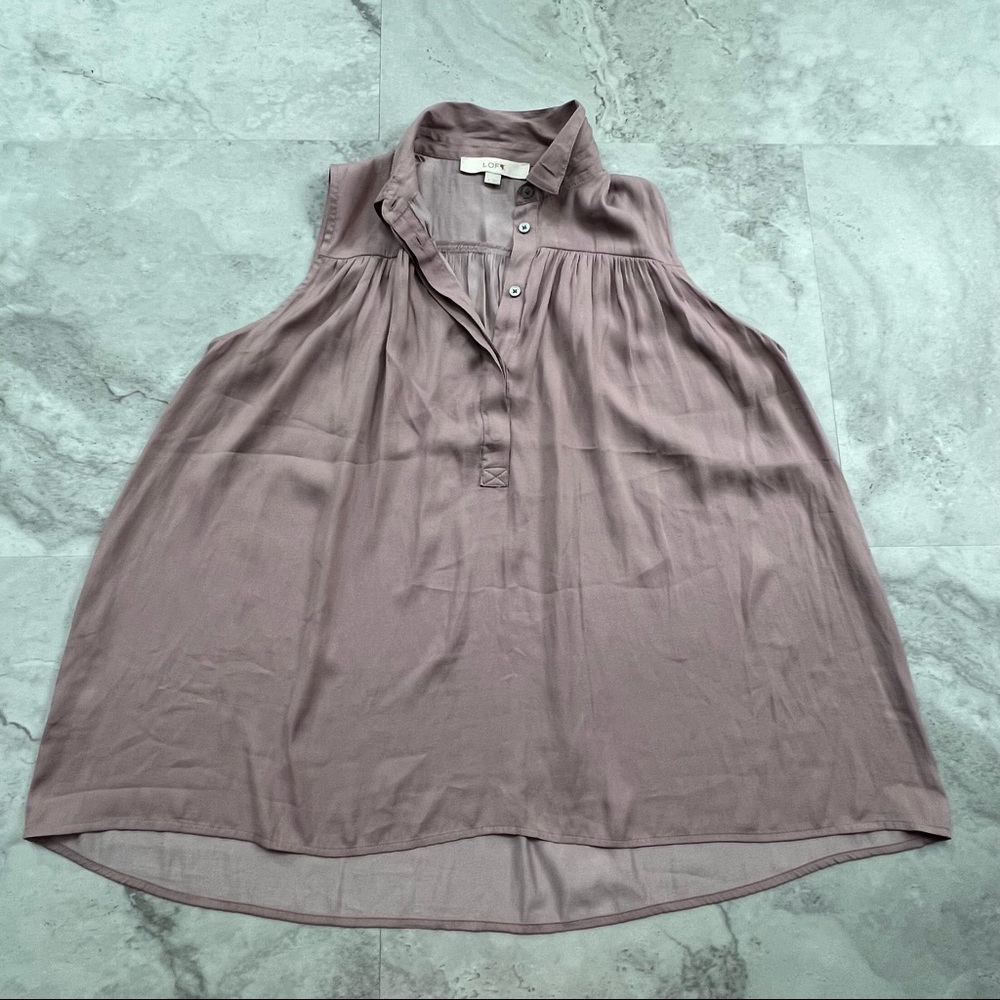 Loft Ann Taylor Lavender Sleeveless Tank Top Size Small S